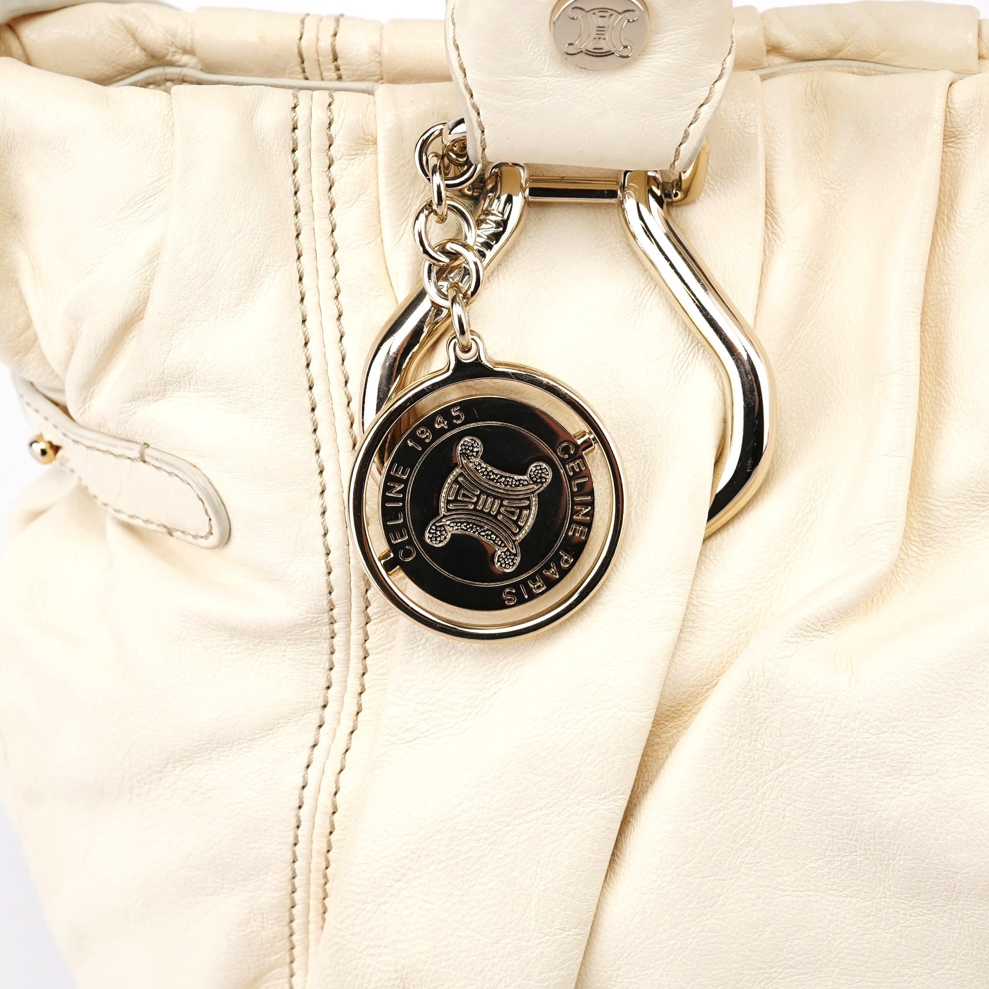 Céline Ivory Leather Pillow 2-Way Bag