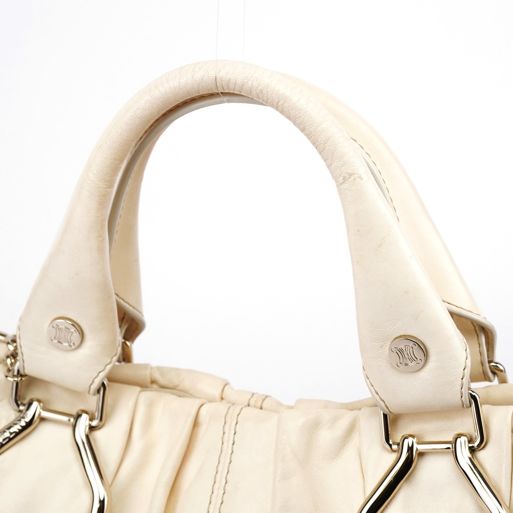 Céline Ivory Leather Pillow 2-Way Bag
