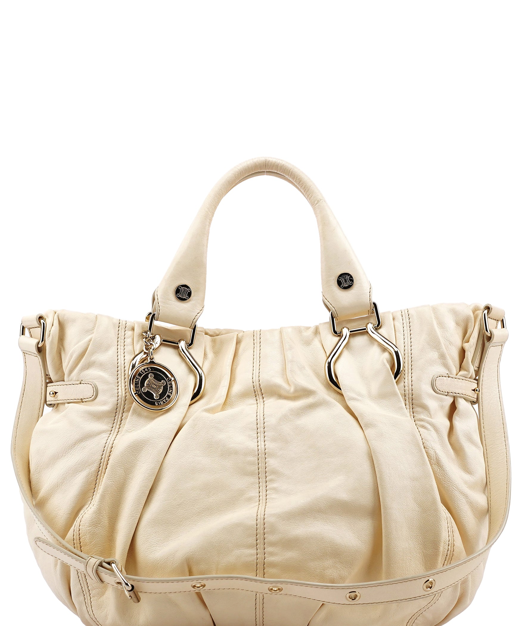 Céline Ivory Leather Pillow 2-Way Bag