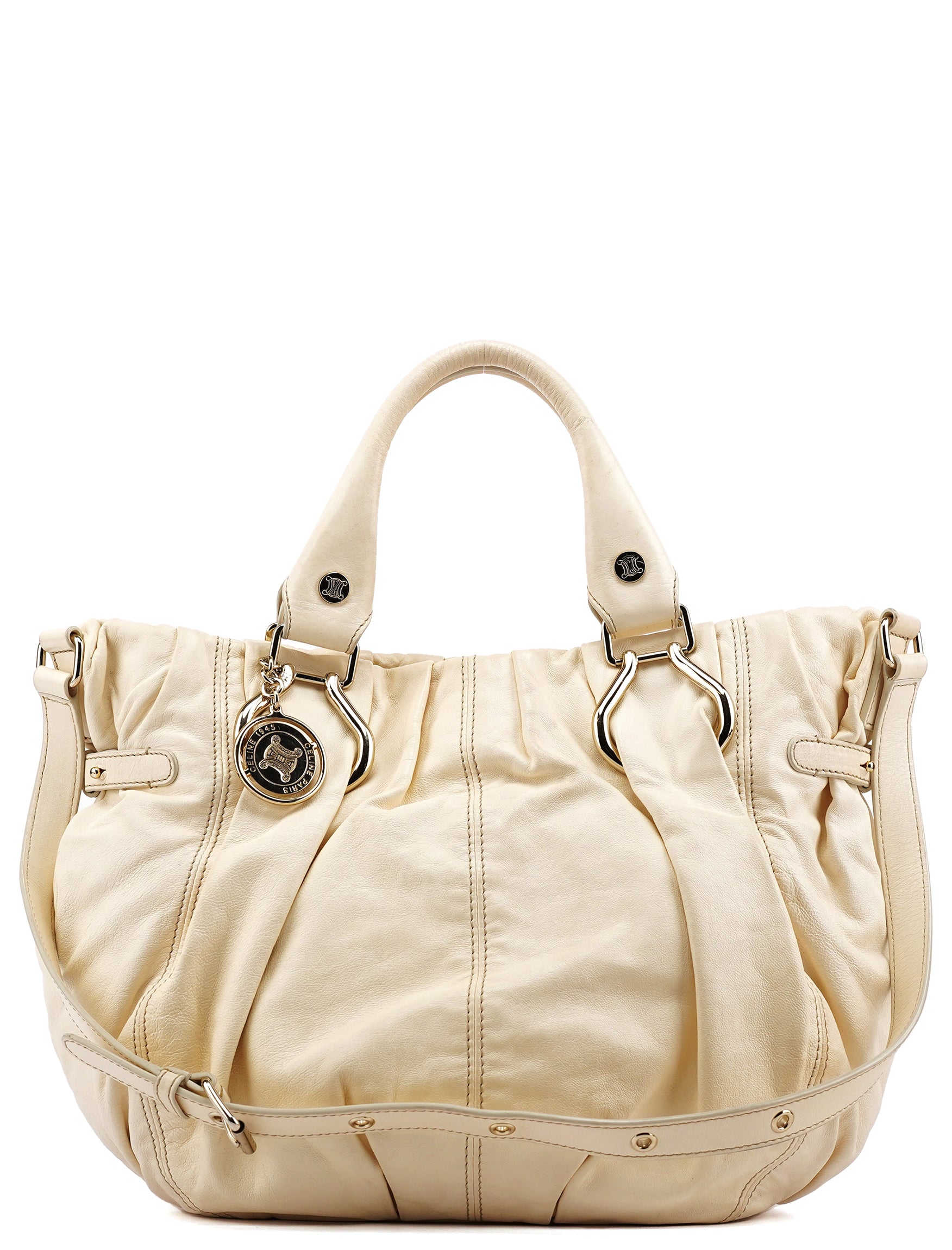 Céline Ivory Leather Pillow 2-Way Bag