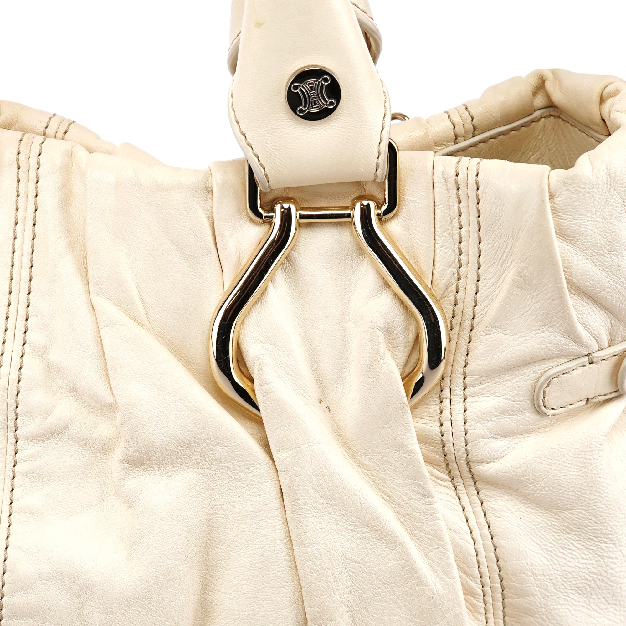 Céline Ivory Leather Pillow 2-Way Bag