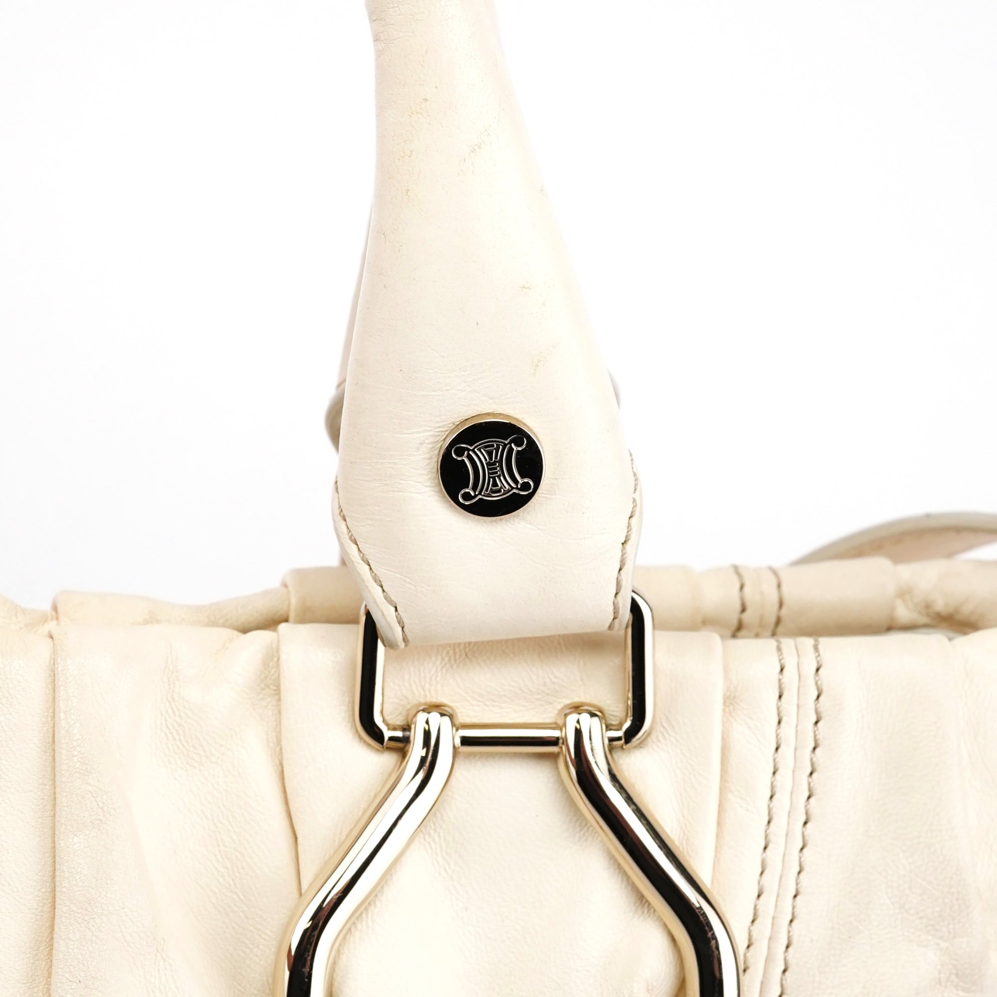 Céline Ivory Leather Pillow 2-Way Bag
