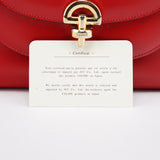 Celine Large Red Leather Shoulder Bag