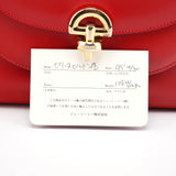 Celine Large Red Leather Shoulder Bag