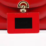 Celine Large Red Leather Shoulder Bag