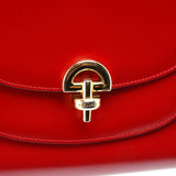 Celine Large Red Leather Shoulder Bag