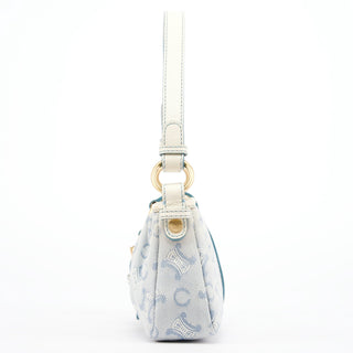 Celine Light Blue Triomphe Mini Hobo Bag