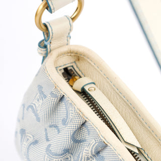 Celine Light Blue Triomphe Mini Hobo Bag