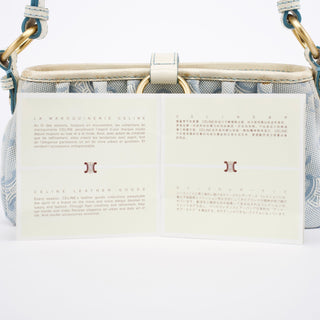 Celine Light Blue Triomphe Mini Hobo Bag