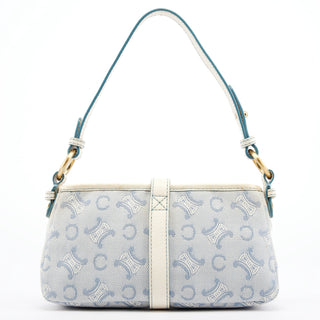 Celine Light Blue Triomphe Mini Hobo Bag