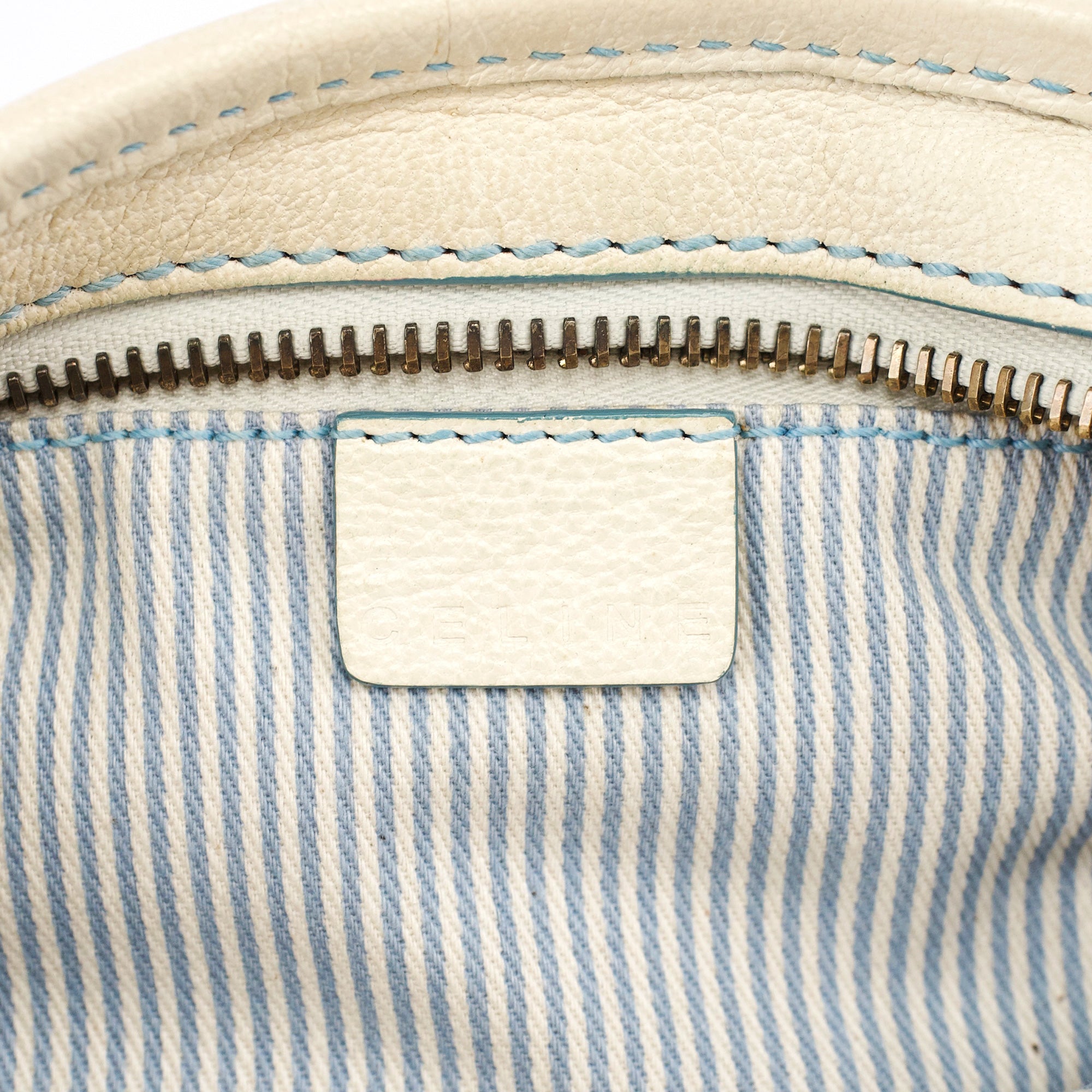 Celine Light Blue Triomphe Mini Hobo Bag