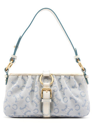Celine Light Blue Triomphe Mini Hobo Bag