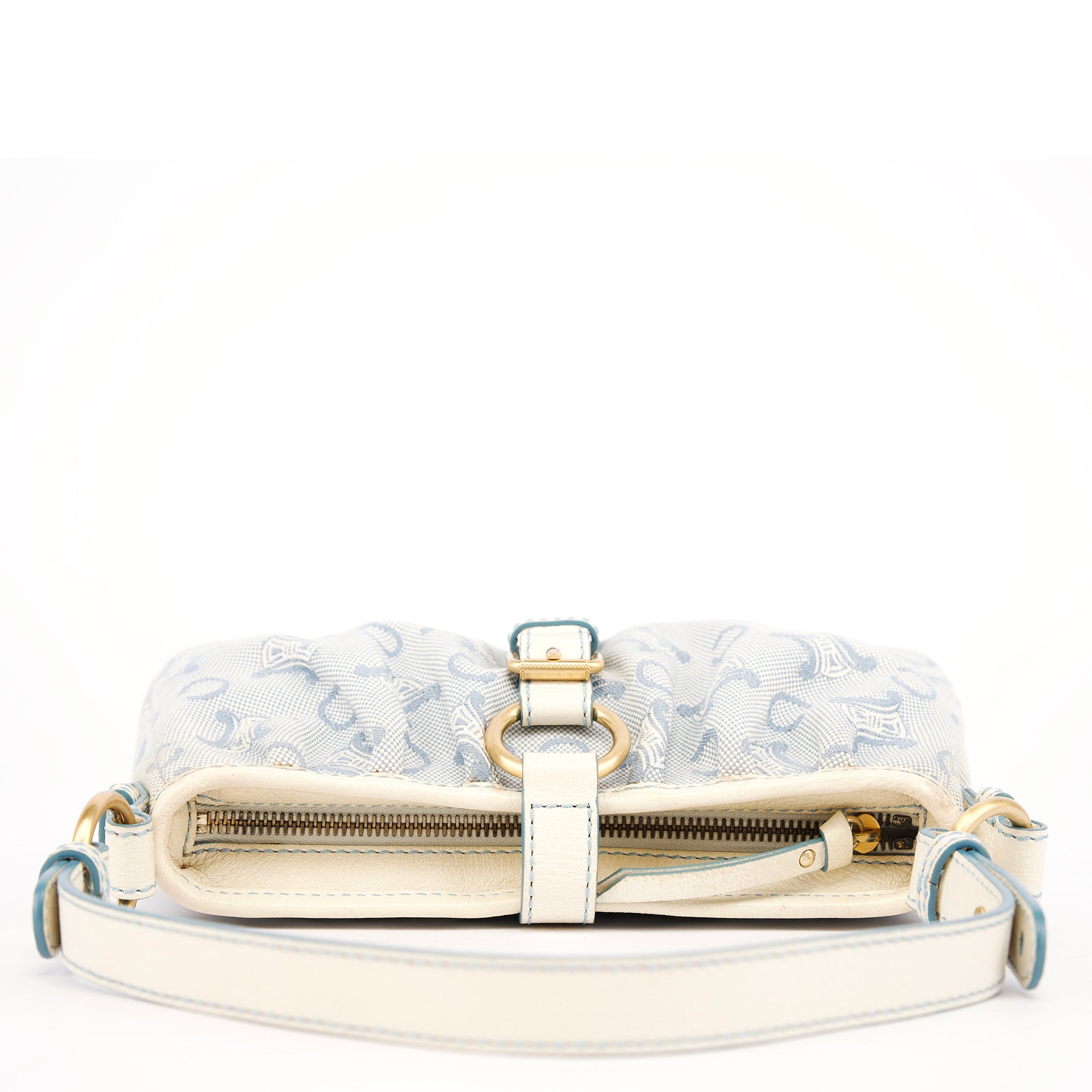 Celine Light Blue Triomphe Mini Hobo Bag