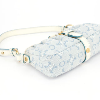 Celine Light Blue Triomphe Mini Hobo Bag
