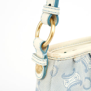 Celine Light Blue Triomphe Mini Hobo Bag