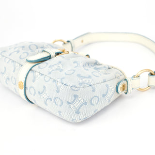 Celine Light Blue Triomphe Mini Hobo Bag