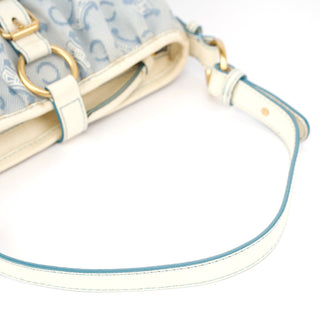 Celine Light Blue Triomphe Mini Hobo Bag