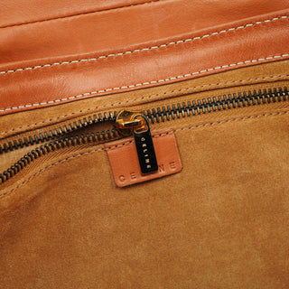 Celine Light Brown Leather Belt Tote Bag