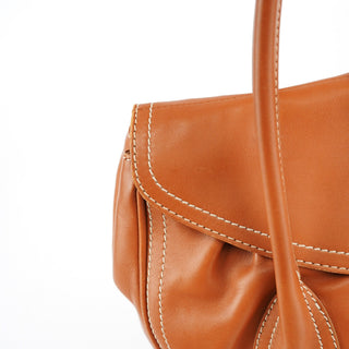 Celine Light Brown Leather Belt Tote Bag