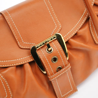 Celine Light Brown Leather Belt Tote Bag