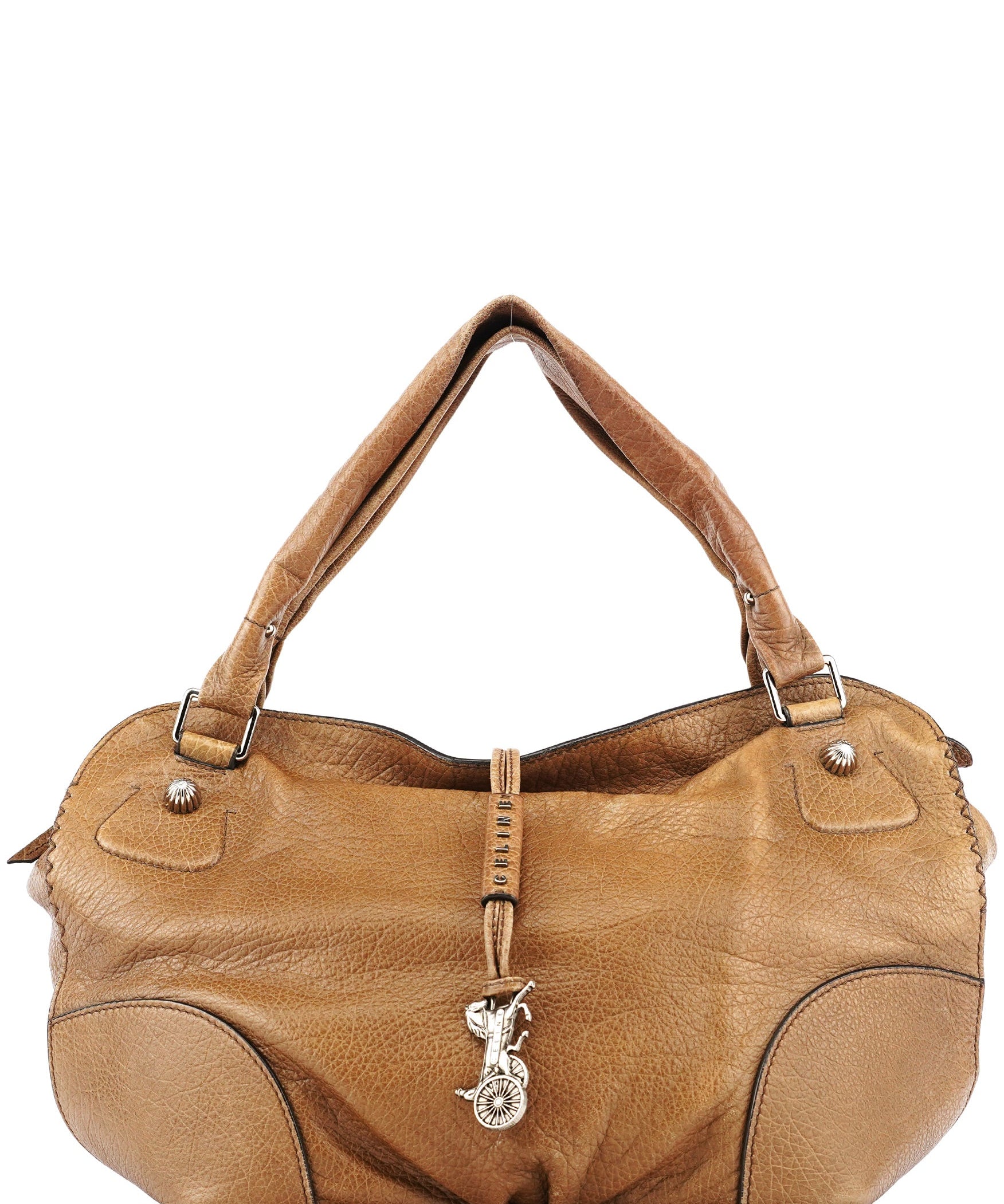 Celine Sac porté épaule Bittersweet en cuir marron clair
