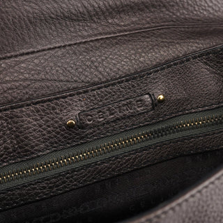 Celine Metallic Brown Leather Belt Shoulder Bag