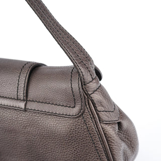 Celine Metallic Brown Leather Belt Shoulder Bag