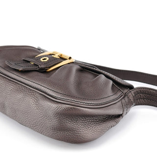 Celine Metallic Brown Leather Belt Shoulder Bag