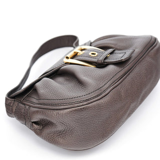 Celine Metallic Brown Leather Belt Shoulder Bag