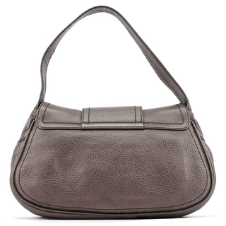 Celine Metallic Brown Leather Belt Shoulder Bag