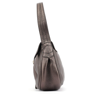 Celine Metallic Brown Leather Belt Shoulder Bag