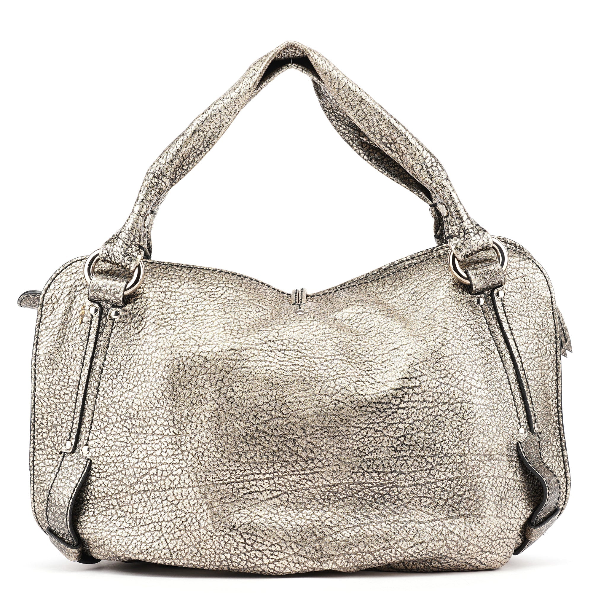 Celine Sac porté épaule Bittersweet en cuir métallisé