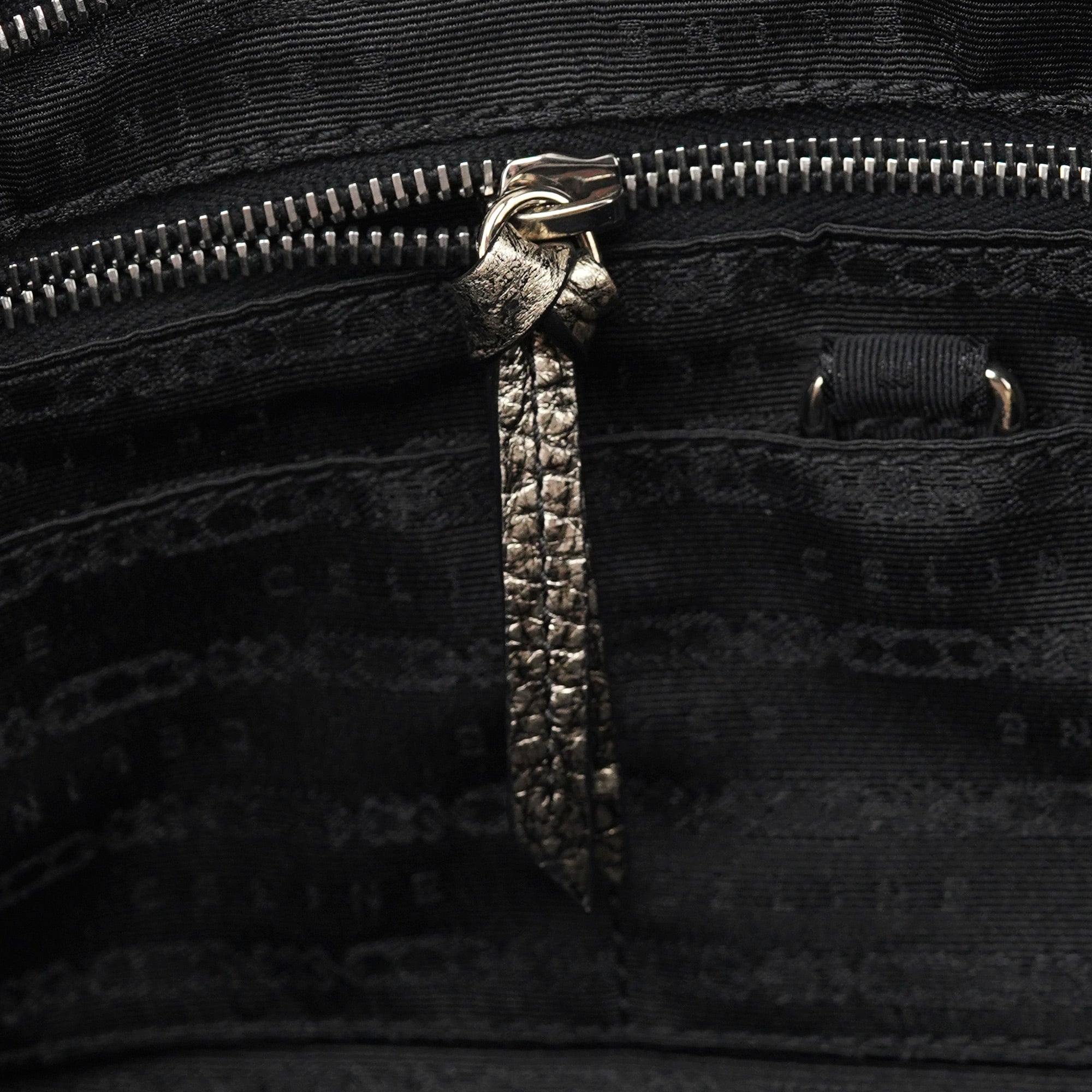 Celine Sac porté épaule Bittersweet en cuir métallisé