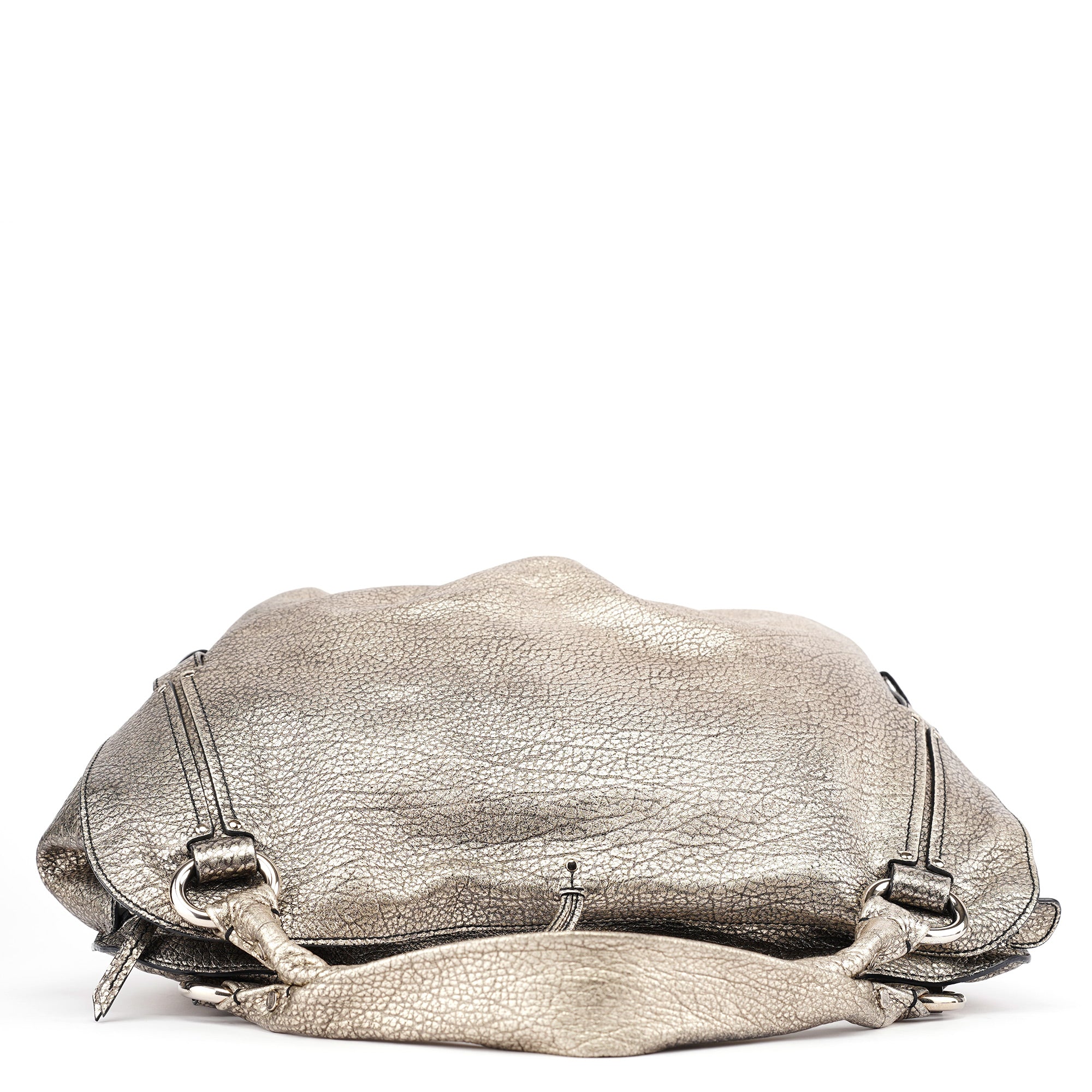Celine Bittersweet Schultertasche aus Metallic-Leder