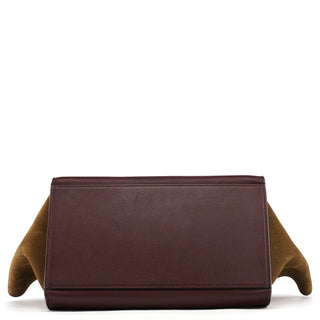 Celine Navy Burgundy Leather Trapeze 2-Way Bag