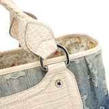 Celine Navy Denim Gradient Triomphe Tote