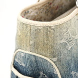 Celine Navy Denim Gradient Triomphe Tote