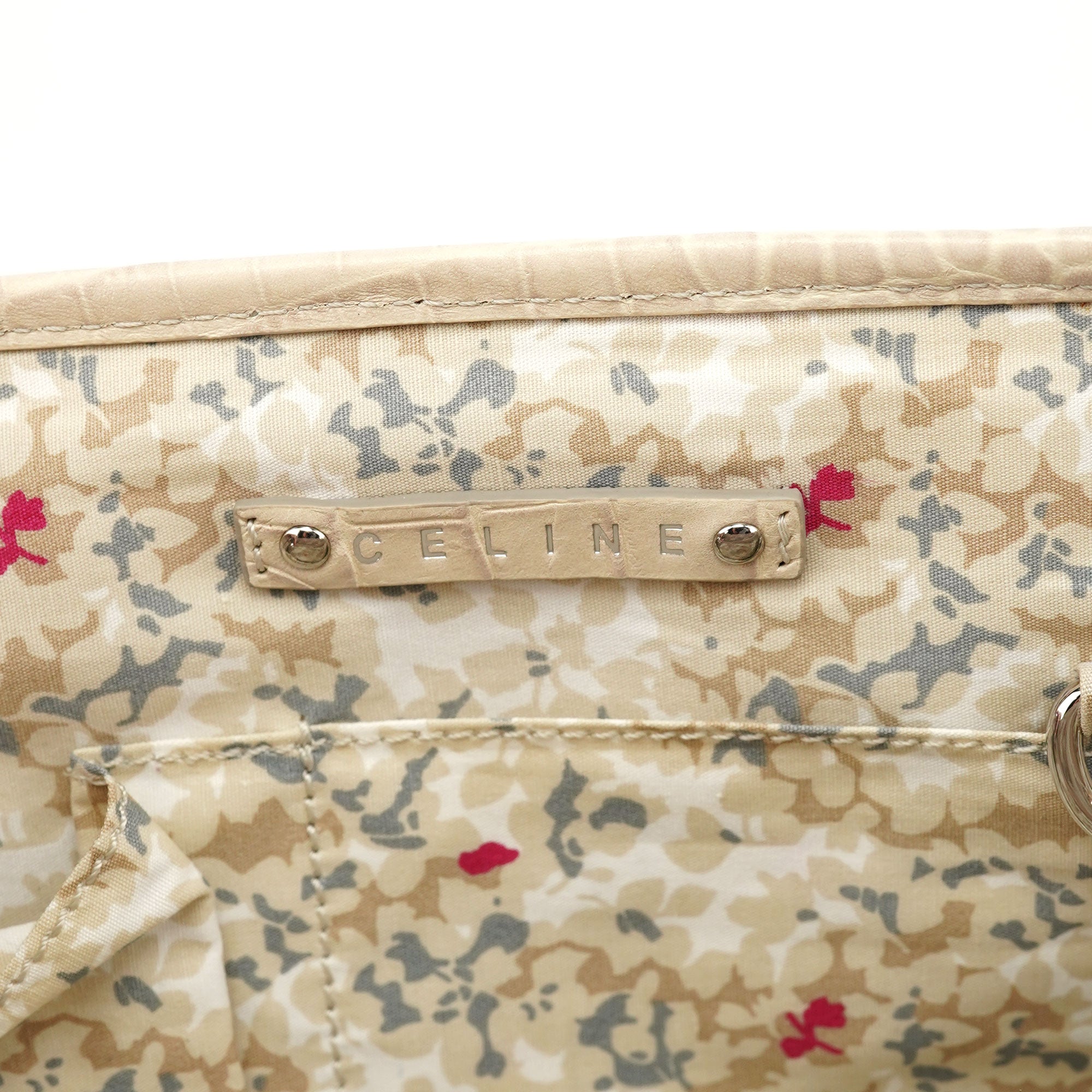 Celine Navy Denim Gradient Triomphe Tote
