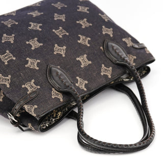 Celine Navy Denim Macadam Tote Bag