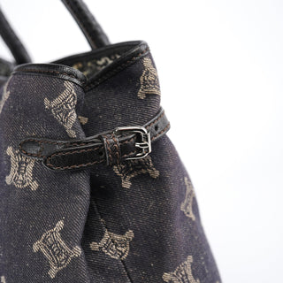 Celine Navy Denim Macadam Tote Bag