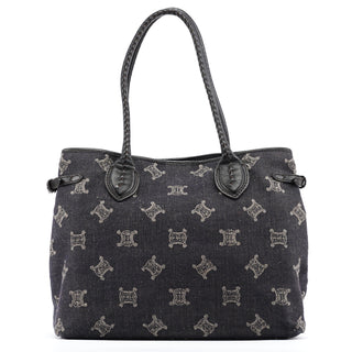 Celine Navy Denim Macadam Tote Bag