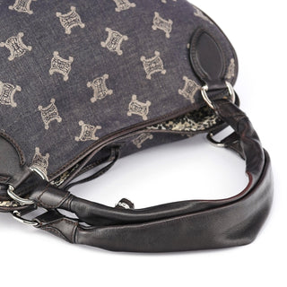 Celine Navy Denim Monogram Bittersweet Shoulder Bag