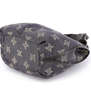 Celine Navy Denim Monogram Bittersweet Shoulder Bag