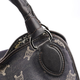 Celine Navy Denim Monogram Bittersweet Shoulder Bag