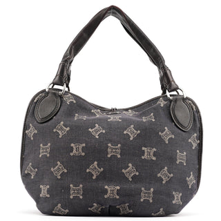 Celine Navy Denim Monogram Bittersweet Shoulder Bag