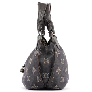 Celine Navy Denim Monogram Bittersweet Shoulder Bag