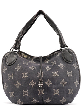 Celine Navy Denim Monogram Bittersweet Shoulder Bag
