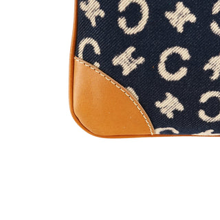 Celine Navy Monogram Denim Shoulder Bag