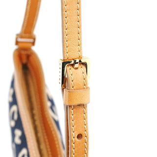 Celine Navy Monogram Denim Shoulder Bag