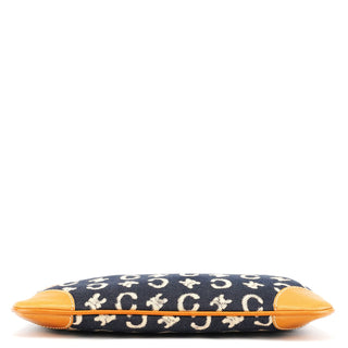 Celine Navy Monogram Denim Shoulder Bag